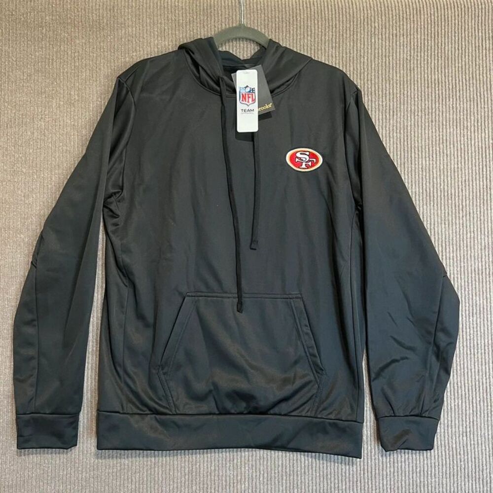 Dunbrooke NFL San Francisco 49ers Black Pullover Hoodie Men’s M NWT Team Apparel